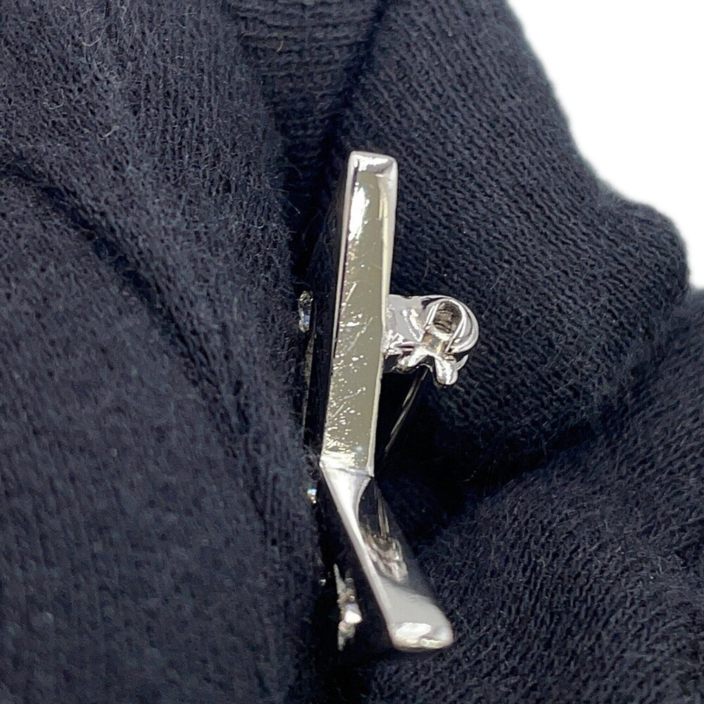 CHANEL Silver Logo Brooch - Picture 6 of 9